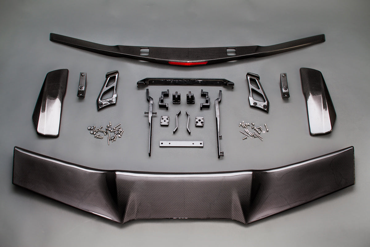 Rear trunk spoiler set ZR1 style for the Corvette C7