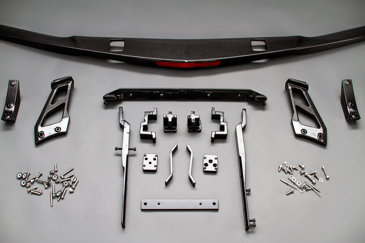 Rear trunk spoiler set ZR1 style for the Corvette C7
