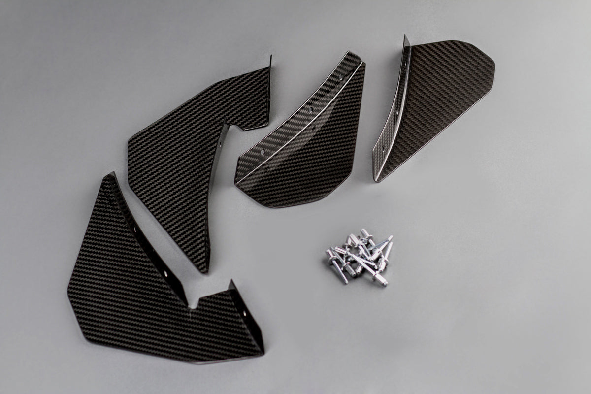 Front bumper canards set GT4 style for the BMW M3 F80 | M4 F82 / F83